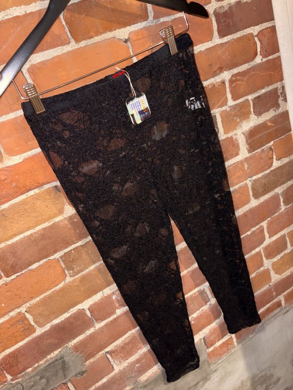 Vintage Black Lace Tights